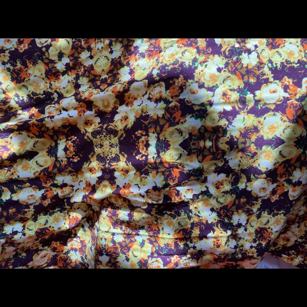 Anthropologie floral jersey midi dress ✨💛💜 - Picture 8 of 9